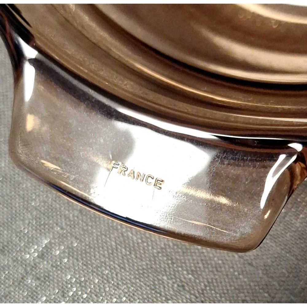 Visions Ware Corning 1.5 L Glass Double Boiler V-20-B Sauce Pan Pot Amber France